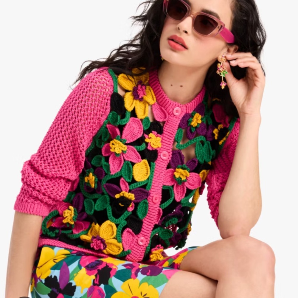 Kate Spade crochet cardigan